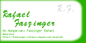 rafael faszinger business card